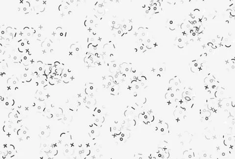 Light Gray vector background with math elements. Illustrazione stock