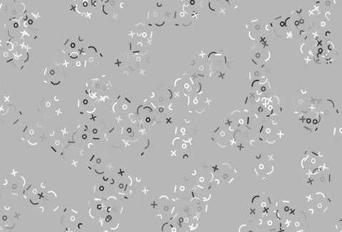 Light Gray vector background with math elements. Stock Illustration