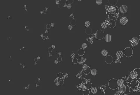 Light Gray vector background with polygonal style with circles. Stock Illustration