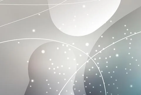 Light Gray vector Circles, lines with colorful gradient on abstract backgroun Stock Illustration