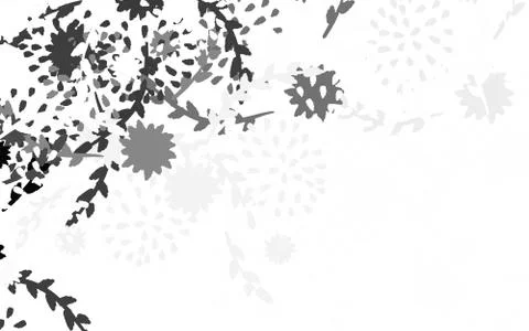 Light Gray vector doodle background with flowers Stock Illustration
