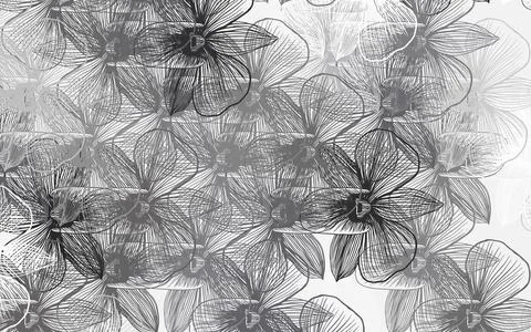 Light Gray vector elegant pattern with flowers. Illustrazione stock