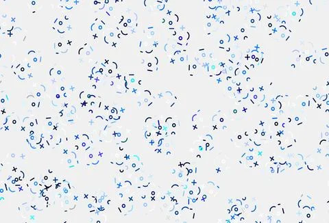 Light Gray vector layout with algebra elements. Stock Illustration