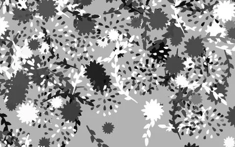 Light Gray vector natural pattern with flowers Stock Illustration
