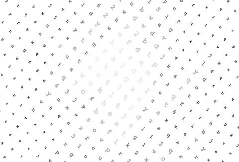 Light Gray vector pattern with ABC symbols. Stock Illustration