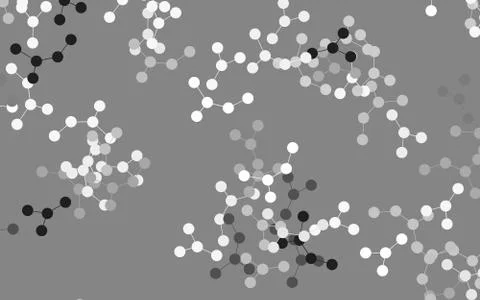 Light Gray vector pattern with artificial intelligence network. Illustrazione stock