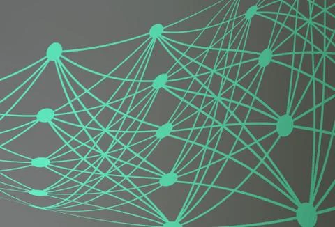 Light Gray vector pattern with artificial intelligence network. イラスト素材