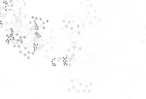 Light Gray vector pattern with artificial intelligence network. 库存插图