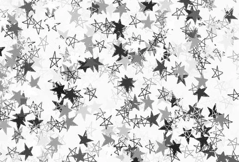 Light Gray vector pattern with christmas stars. Stock Illustration