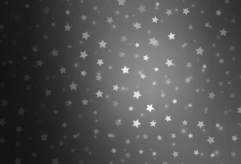 Light Gray vector pattern with christmas snowflakes, stars. Stock Illustration