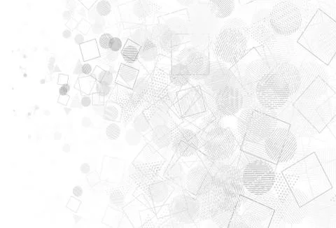 Light Gray vector pattern with polygonal style with circles. Stock Illustration
