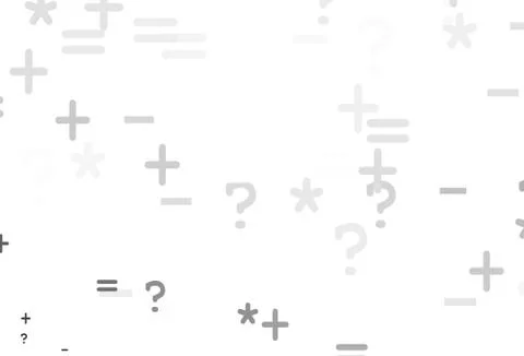 Light Gray vector template with math simbols. Stock Illustration