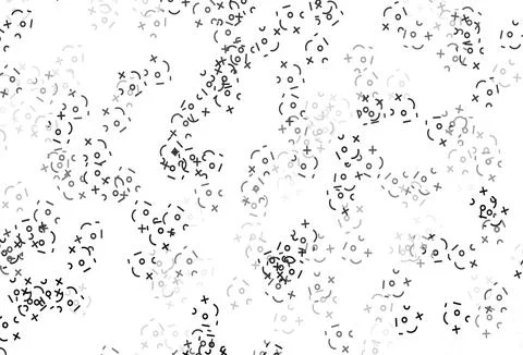 Light Gray vector template with math simbols. Stockillustratie