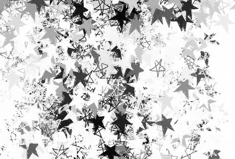 Light Gray vector template with sky stars. Illustrazione stock