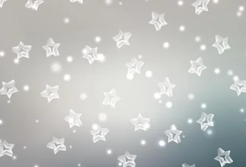 Light Gray vector template with sky stars. Stock Illustration