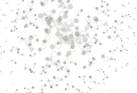 Light Gray vector texture with triangular style with circles. Ilustração Stock