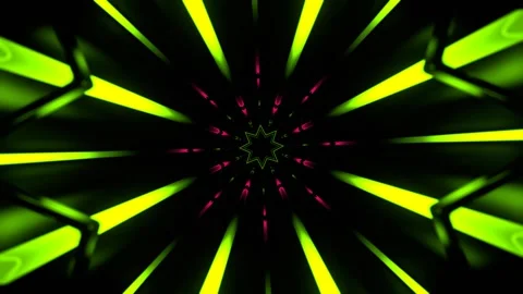 Light Green and Pink Pulse Neon Arcade in Endless Flow Background VJ Loop in Stock Footage 310294860