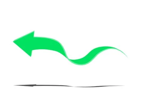 Light green arrow on a white background Stockillustratie