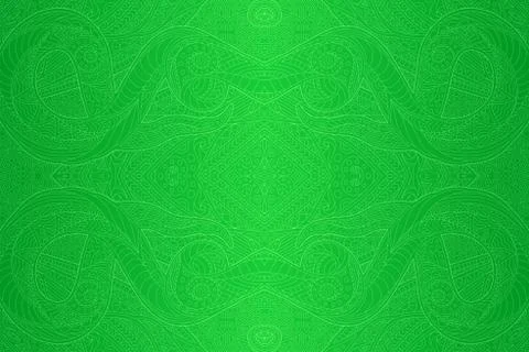 Light green art with seamless linear pattern Stock Illustration