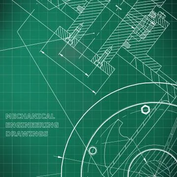 Light green background. Grid. Backgrounds of engineering subjects. Technical  Illustrazione stock