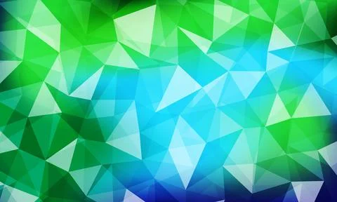 Light green, blue vector polygon abstract background. Stock Illustration