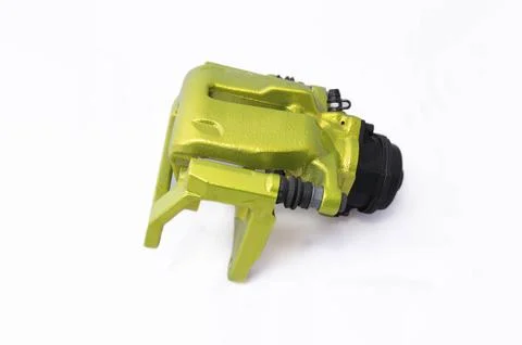 Light green car support which are used in brakes on a white background Stock Photos