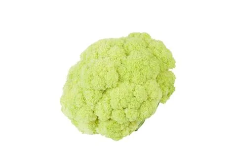 Light green cauliflower, isolated on white Foto stock