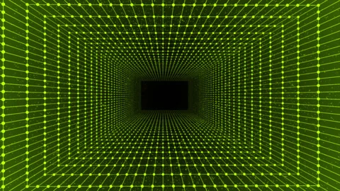 Light green color 3d rectangular mesh seamless looping tunnel background Vídeos de archivo 228724440
