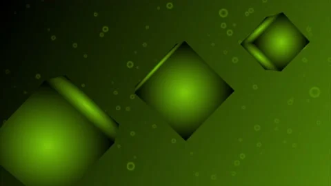 Light green color 3d rotating cube background Stock Footage 220660476