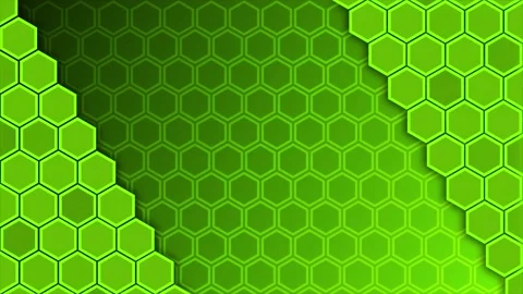 Light green color hexagonal shapes background Stock Footage 217905580