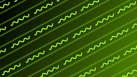 Light green color parallel squiggly line pattern background Stock Footage 225506402