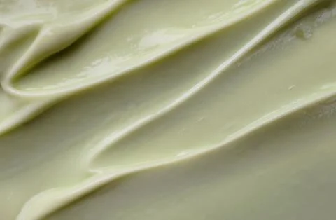 Light Green Cream Texture Background - Skincare Cream Stock Photos