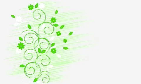 Light green curls Stock Illustration