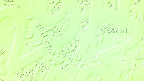 A light green dynamically changing background with numbers, symbolizing pro.. Stock Footage 312030075
