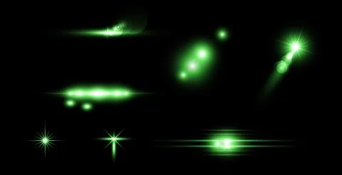 Light green effect reflections, neon illumination in white colors. Stock Illustration