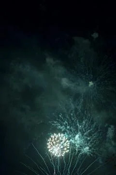 Light green firework Stock Photos
