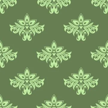 Light green floral seamless pattern 스톡 일러스트