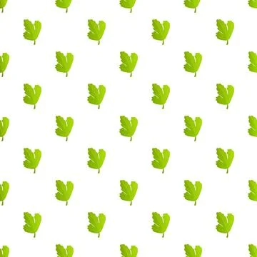 Light green foliage seamless pattern on white background Illustrazione stock