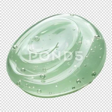 Light green gel swatch isolated on transparent background Modello PSD