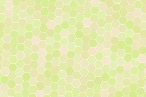 Light green honeycomb pattern with subtle pink accents Stock Illustration