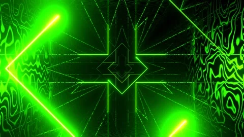 Light Green Infinite Procedural Neon Background VJ Loop in 4K Stock Footage 337926422