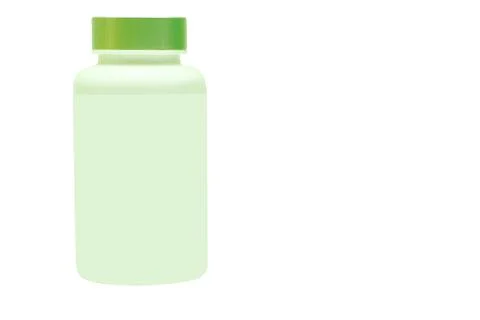 Light green jar container for tablets, dietary supplements, medicines Stock Photos