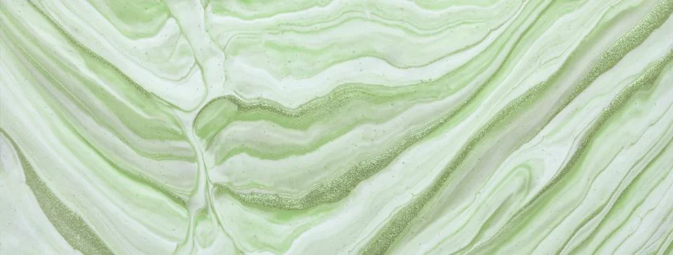 Light green mint abstract fluid art background with liquid marble texture e.. イラスト素材