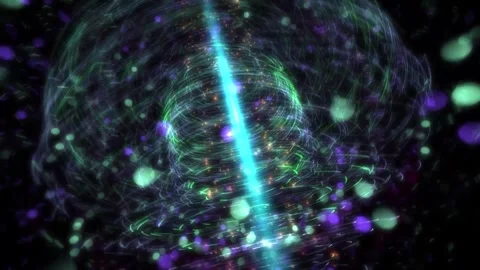 Light Green Purple Bubbles Rolling Trils Vortex Moving Background Stock Footage 276431182