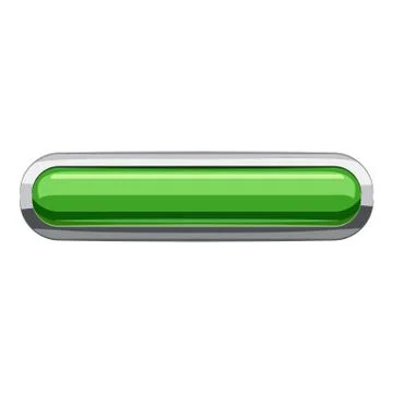 Light green rectangular button icon, cartoon style 스톡 일러스트