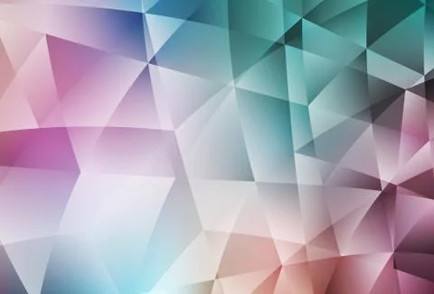 Light Green, Red vector abstract polygonal pattern. イラスト素材