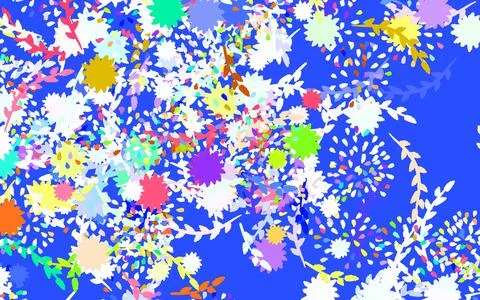 Light Green, Red vector abstract background with flowers, roses. Stock Illustration