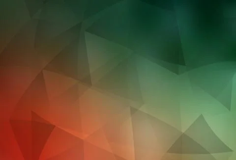 Light Green, Red vector abstract polygonal pattern. Stock Illustration