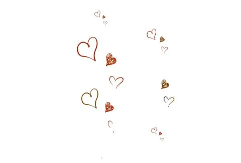 Light Green, Red vector backdrop with sweet hearts. Stock Illustration