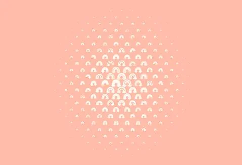 Light Green, Red vector backdrop with rainbows, clouds. Illustrazione stock